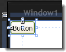 A Button object created on the artboard at its default size and location (top-left)
