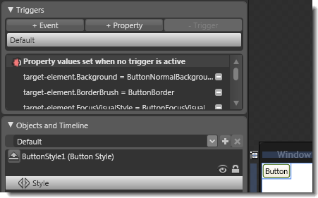 Editing the style of a button