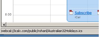 Webcal link to an Internet Calendar
