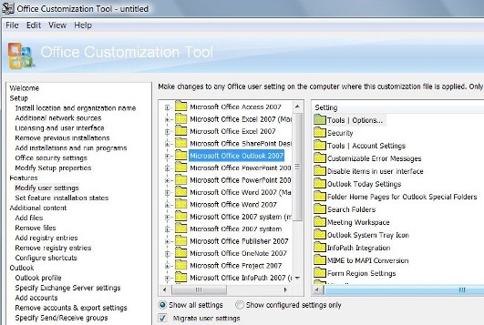 configuring microsoft office 2007