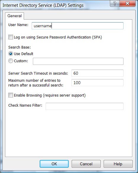Additional LDAP account settings